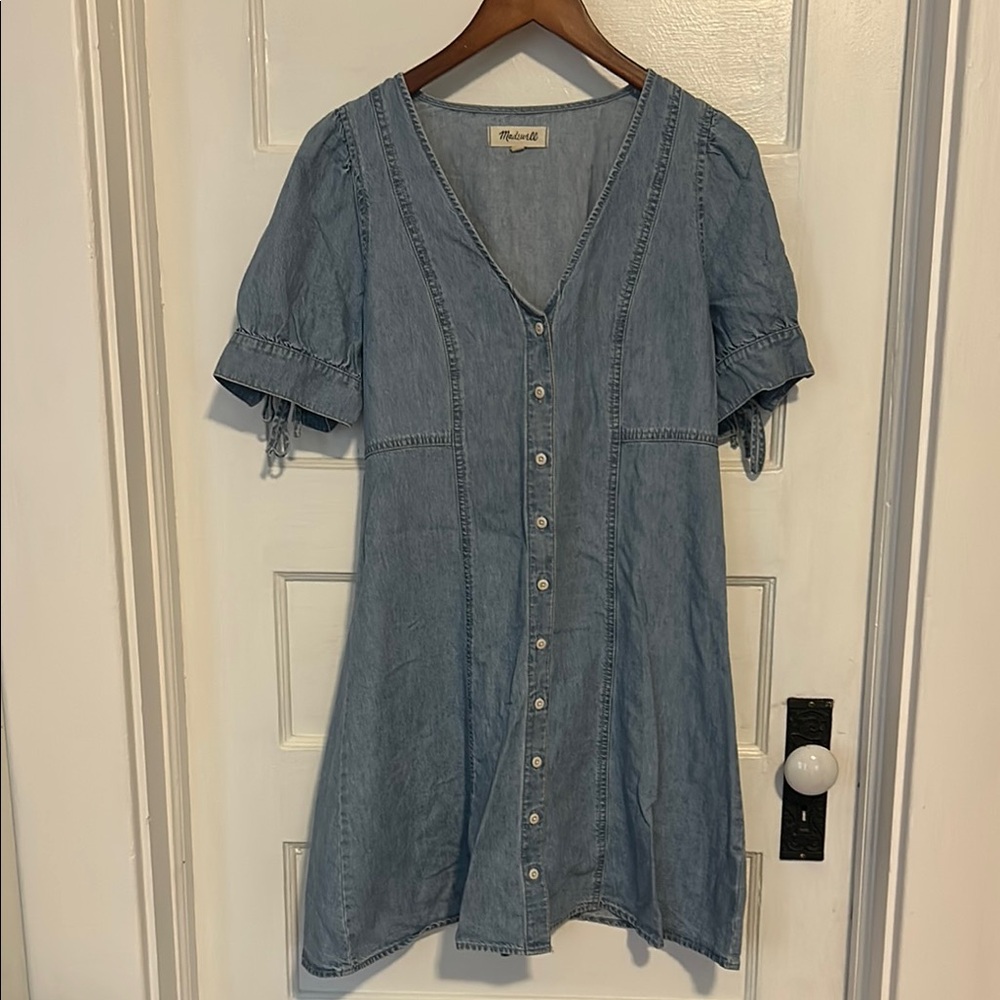 Blue Denim Button-Down Dress